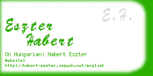 eszter habert business card